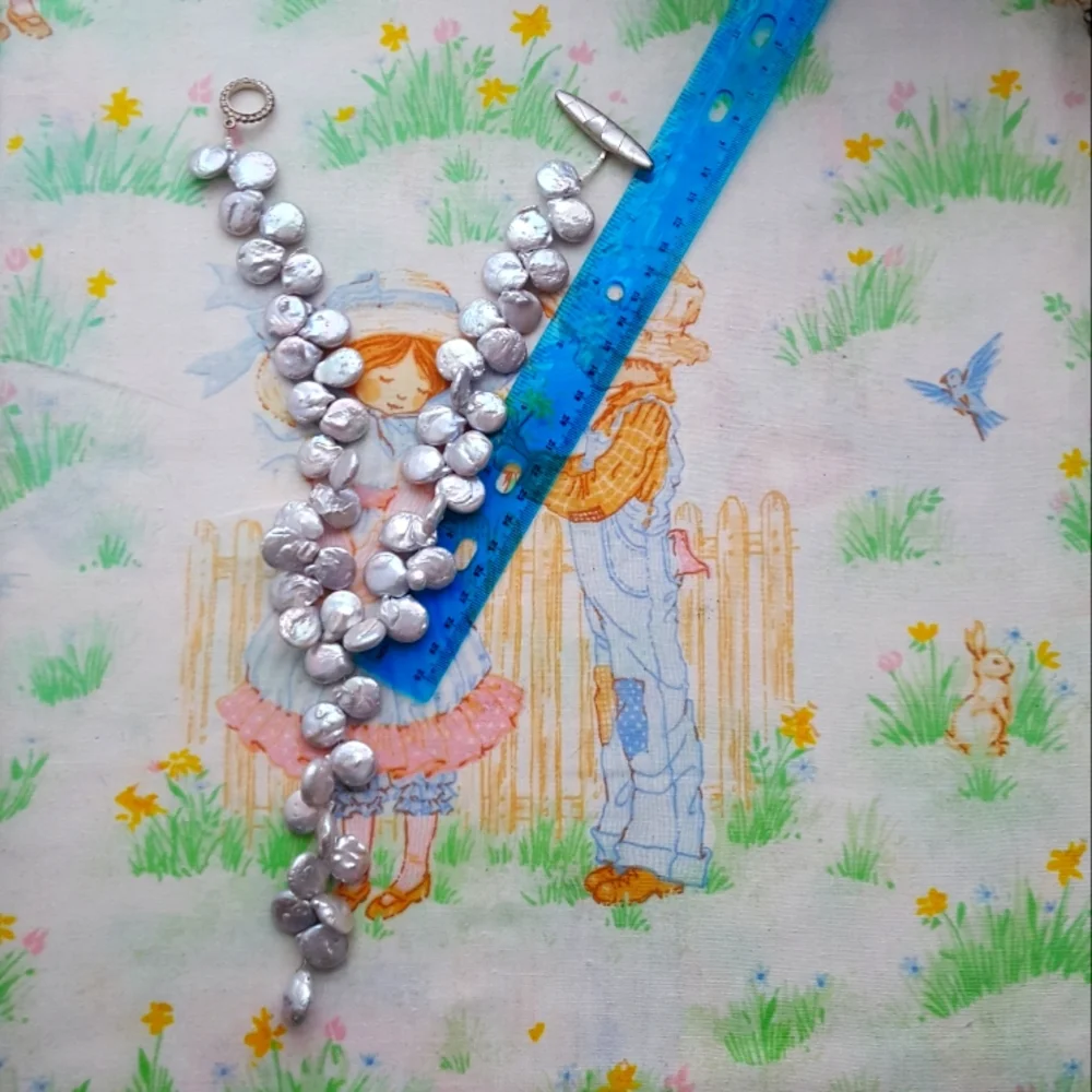 KC Sterling Baroque Y Pearl Necklace Y